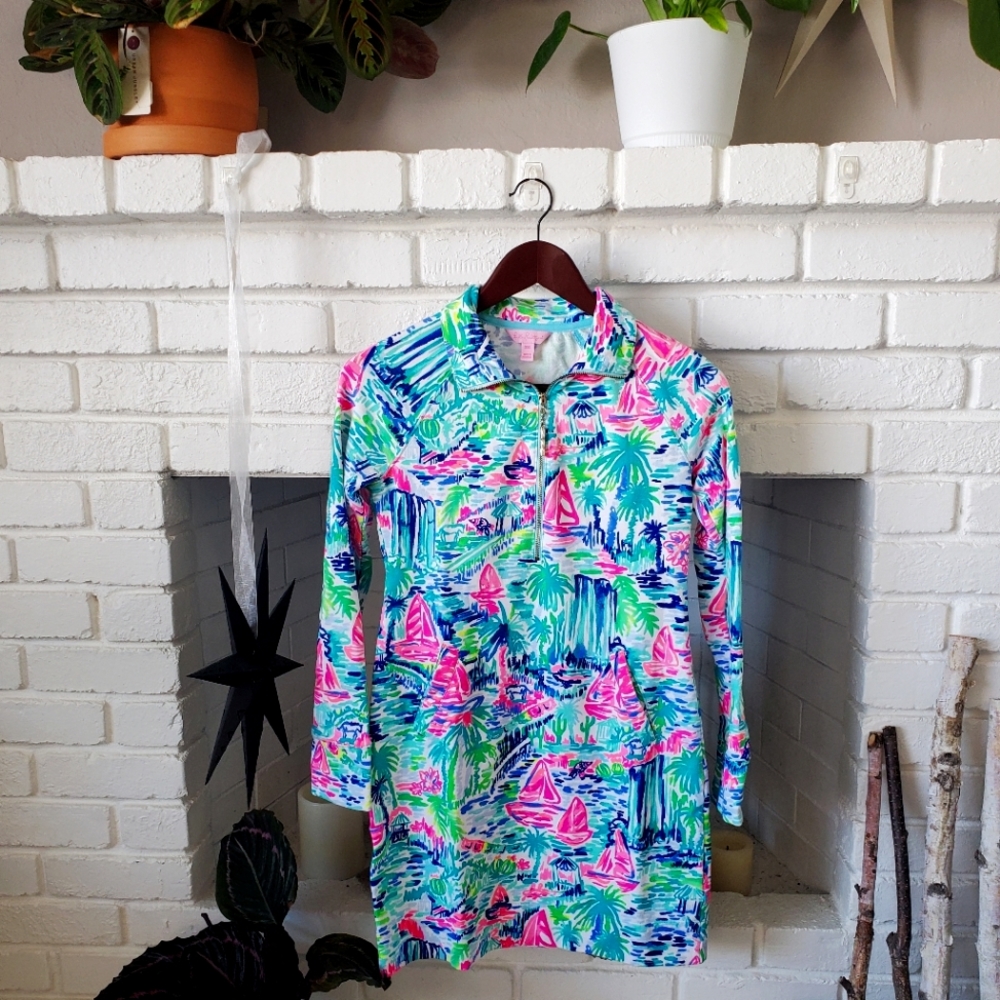 XXS Lilly Pulitzer Skipper Dress - Salt in the Air Print